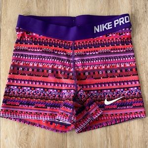 Nike pro spandex purple/pink size M